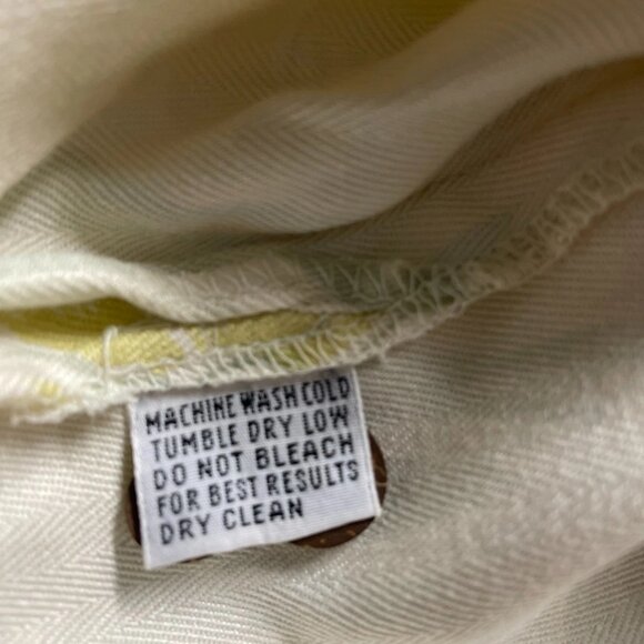 Vintage Tommy Bahama Mens Pale Yellow Floral Silk Hawaiian Button Up Shirt Sz XL - Picture 4 of 6